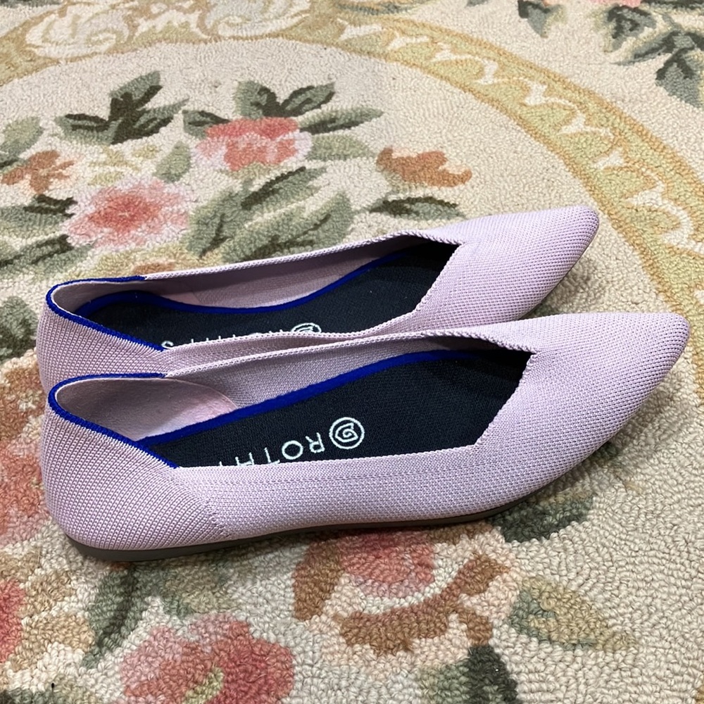 Rothy’s pointy toe pink flats. Size W10.5 - Picture 4 of 4